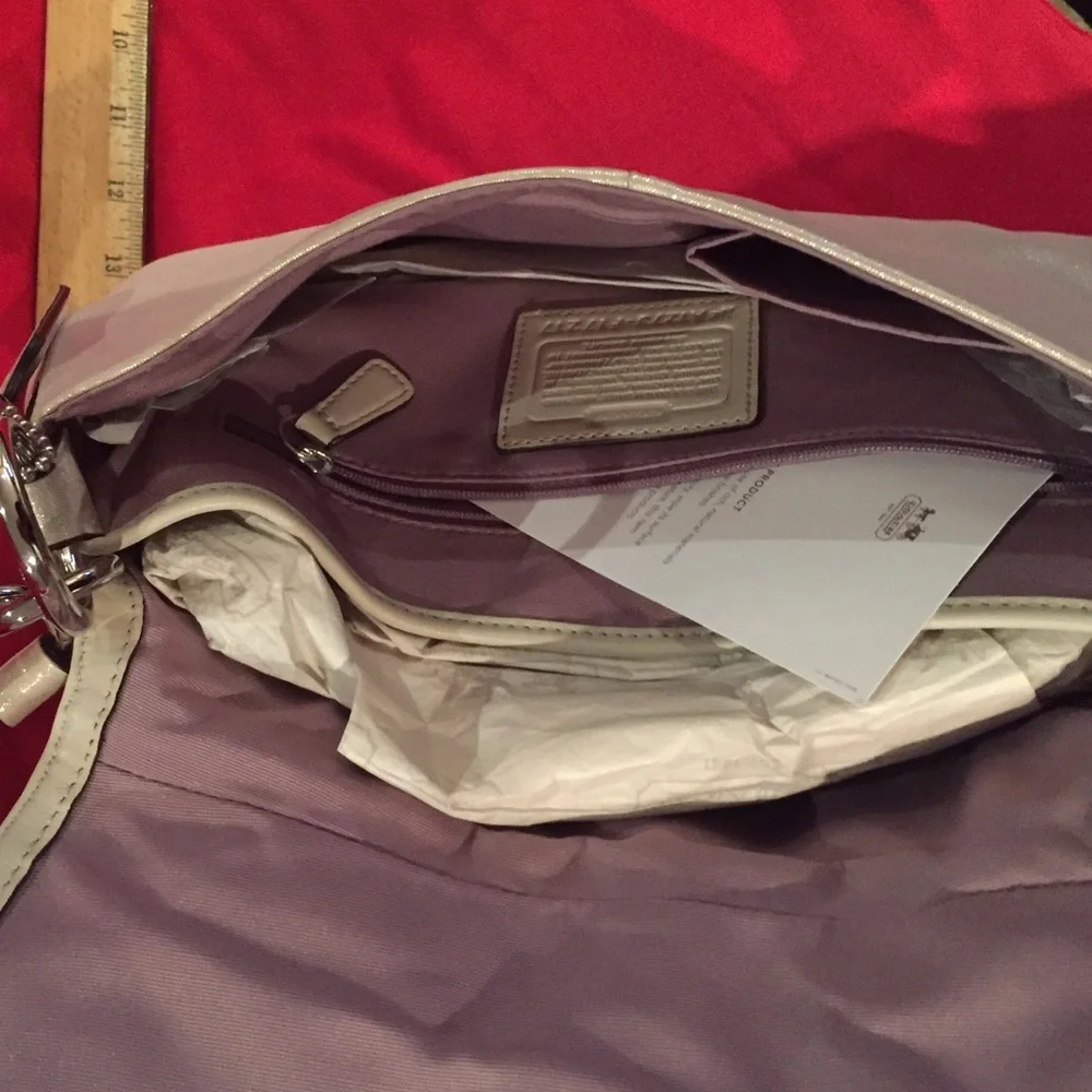 Coach Sueded Leather Very Unique Sparkled Bag NWT